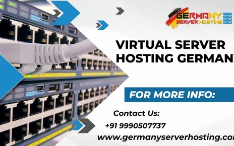 Virtual Server Hosting in Germany - A server room with modern equipment and a network of cables representing reliable and high-performance hosting services.